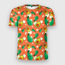 Мужская спорт-футболка Паттерн из авокадо
