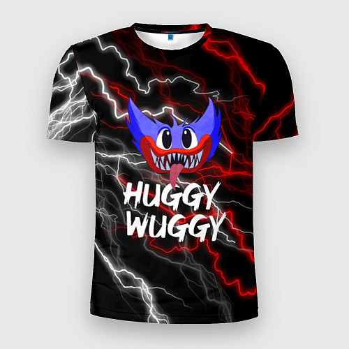 Мужская спорт-футболка Huggy Wuggy - Молния с грозой / 3D-принт – фото 1