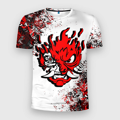 Мужская спорт-футболка SAMURAI CYBERPUNK 2077 RED LOGO / 3D-принт – фото 1