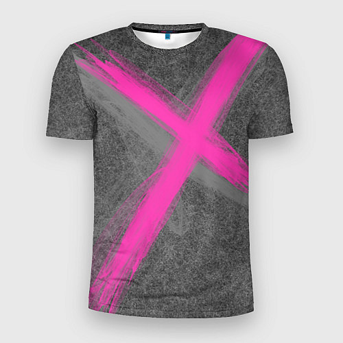 Мужская спорт-футболка Коллекция Get inspired! Pink cross Абстракция Fl-4 / 3D-принт – фото 1