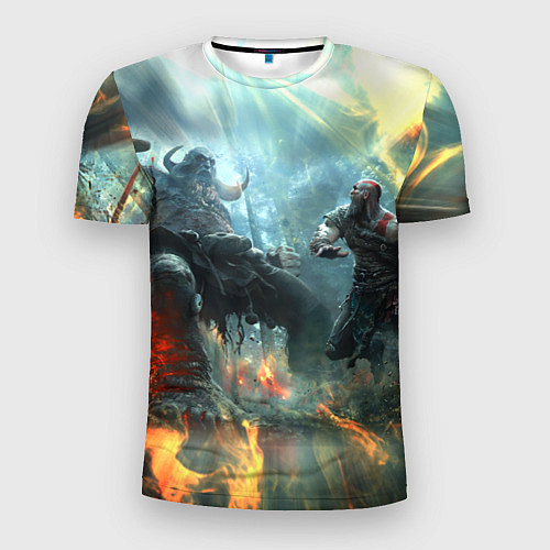 Мужская спорт-футболка God of War Fighting / 3D-принт – фото 1