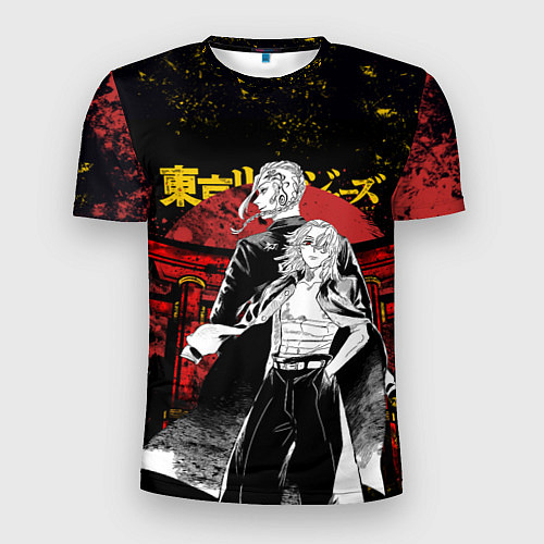 Мужская спорт-футболка МАЙКИ И ДРАКЕН КРАСНЫЕ БРЫЗГИ ТОСВА / 3D-принт – фото 1