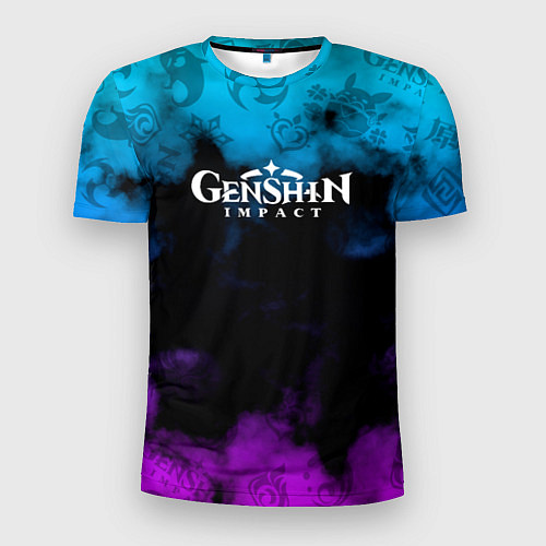 Мужская спорт-футболка Genshin Impact Облака / 3D-принт – фото 1