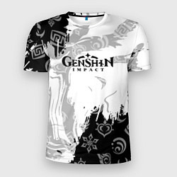 Мужская спорт-футболка Genshin Impact электро стихия