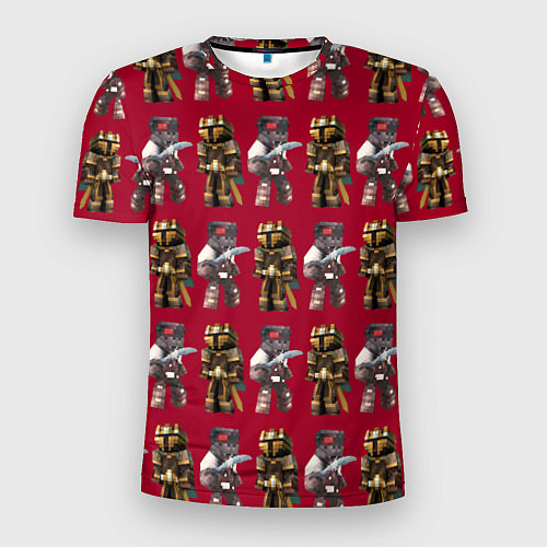Мужская спорт-футболка Minecraft warriors pattern / 3D-принт – фото 1