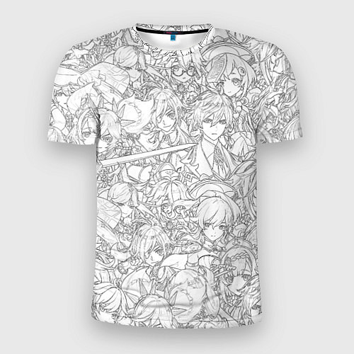 Мужская спорт-футболка ПЕРСОНАЖИ МАНГА ГЕНШИН ИМПАКТ / 3D-принт – фото 1