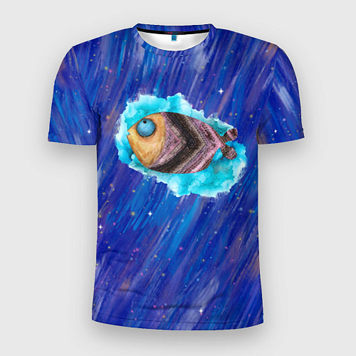 Мужская спорт-футболка Забавная рыба / 3D-принт – фото 1