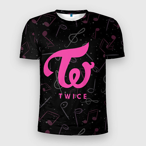 Мужская спорт-футболка Twice с музыкальным фоном / 3D-принт – фото 1