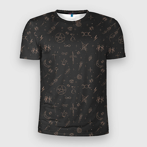 Мужская спорт-футболка Паттерн пентаграмма черный / 3D-принт – фото 1