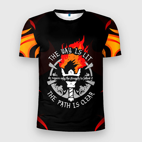 Мужская спорт-футболка DARKEST DUNGEON FIRE ФАКЕЛ / 3D-принт – фото 1