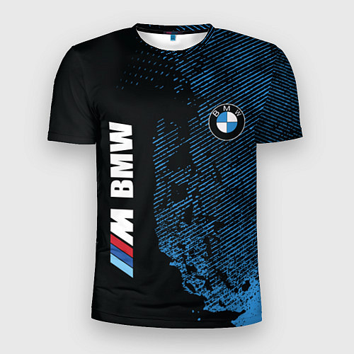 Мужская спорт-футболка BMW M Series Синий Гранж / 3D-принт – фото 1