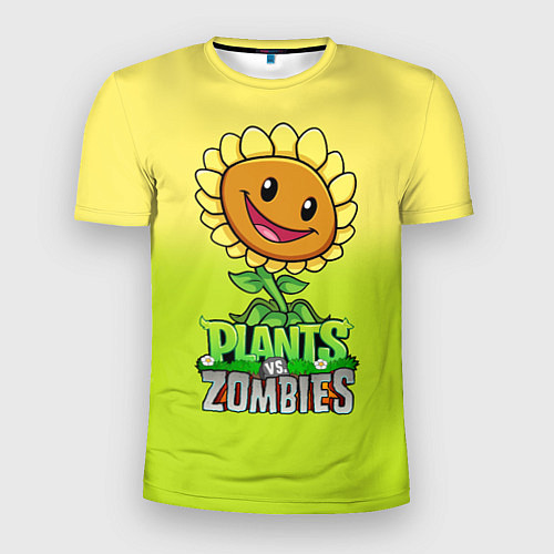 Мужская спорт-футболка Plants vs Zombies - Подсолнух / 3D-принт – фото 1