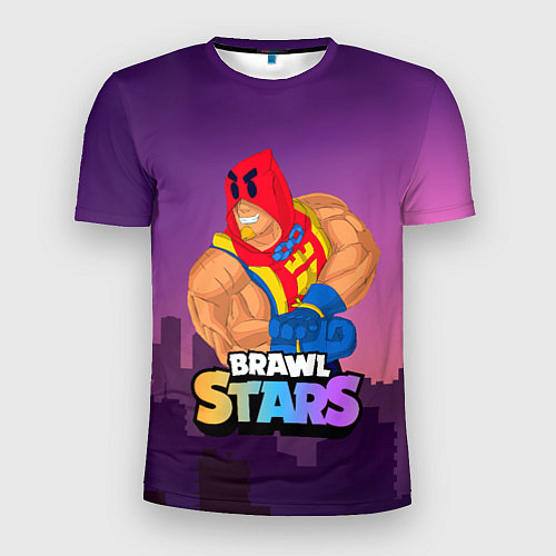Мужская спорт-футболка GROM BRAWL STARS NIGHT CITY / 3D-принт – фото 1