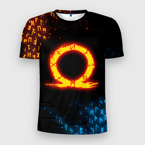 Мужская спорт-футболка GOD OF WAR CRATOS FIRE SYMBOL RUNE / 3D-принт – фото 1