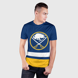 Футболка спортивная мужская Buffalo Sabres, Баффало Сейберз, цвет: 3D-принт — фото 2