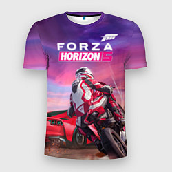 Мужская спорт-футболка Forza Horizon 5 - sports car and bike