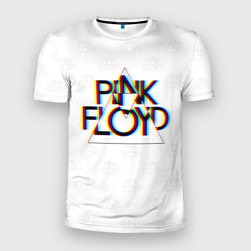 Мужская спорт-футболка PINK FLOYD LOGO ПИНК ФЛОЙД ГЛИТЧ / 3D-принт – фото 1