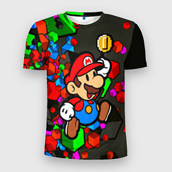 Мужская спорт-футболка Super Mario Cubes 2022