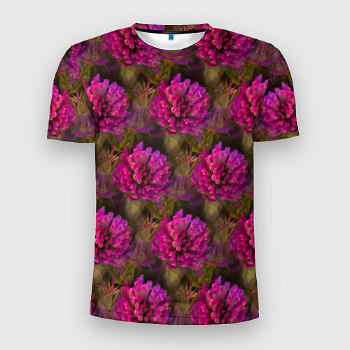 Мужская спорт-футболка Полевые цветы паттерн / 3D-принт – фото 1