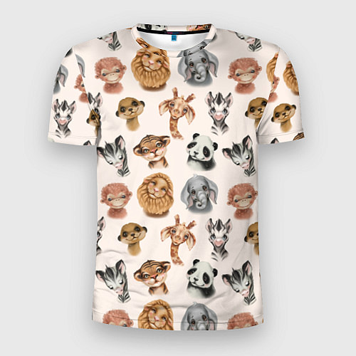Мужская спорт-футболка Милые дикие животные / 3D-принт – фото 1