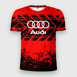 Футболка спортивная мужская Audi шины, цвет: 3D-принт