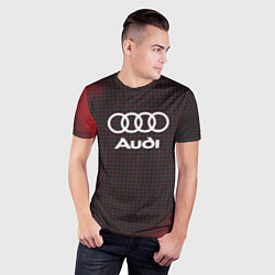 Футболка спортивная мужская Audi logo, цвет: 3D-принт — фото 2