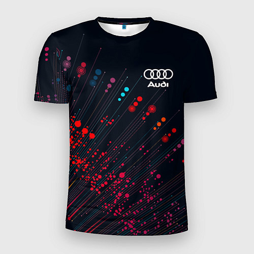 Мужская спорт-футболка Audi капли красок / 3D-принт – фото 1