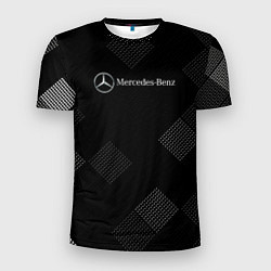 Футболка спортивная мужская Mercedes-Benz - В клетку, цвет: 3D-принт