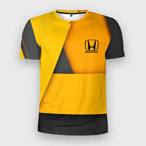 Мужская спорт-футболка Honda - Yellow / 3D-принт – фото 1