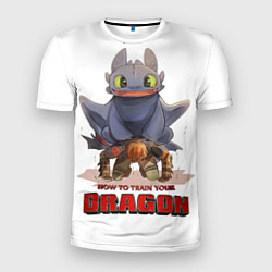 Мужская спорт-футболка Забавный дракон Беззубик