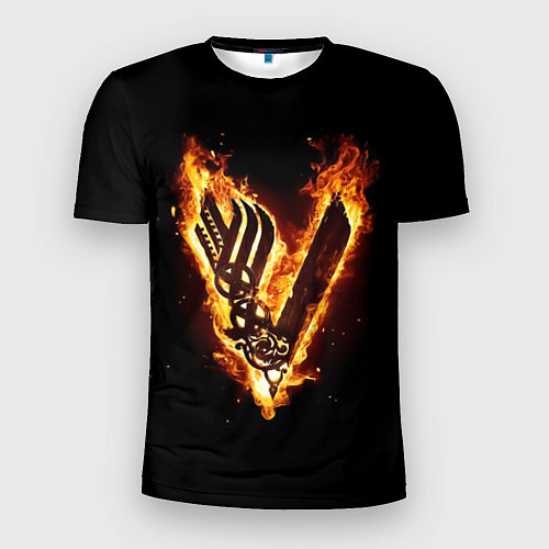 Мужская спорт-футболка Викинги: Вальхалла, логотип / 3D-принт – фото 1