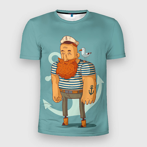 Мужская спорт-футболка Старый добрый моряк / 3D-принт – фото 1