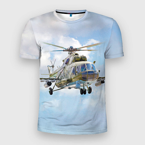 Мужская спорт-футболка Многоцелевой вертолёт МИ-8 / 3D-принт – фото 1