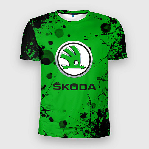 Мужская спорт-футболка Skoda - Брызги красок / 3D-принт – фото 1