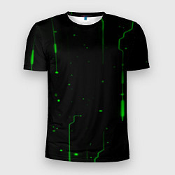 Футболка спортивная мужская Neon Green Light, цвет: 3D-принт