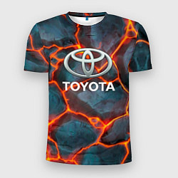 Футболка спортивная мужская Toyota Вулкан из плит, цвет: 3D-принт