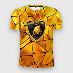 Мужская спорт-футболка Lamborghini Gold плиты