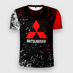 Футболка спортивная мужская Mitsubishi Logo auto, цвет: 3D-принт