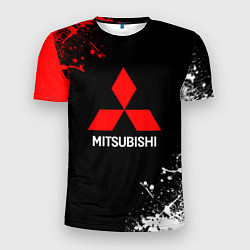 Мужская спорт-футболка Mitsubishi брызги красок