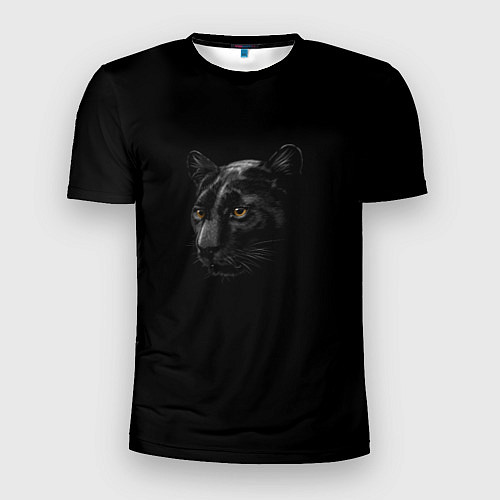 Мужская спорт-футболка Пантера во мгле / 3D-принт – фото 1