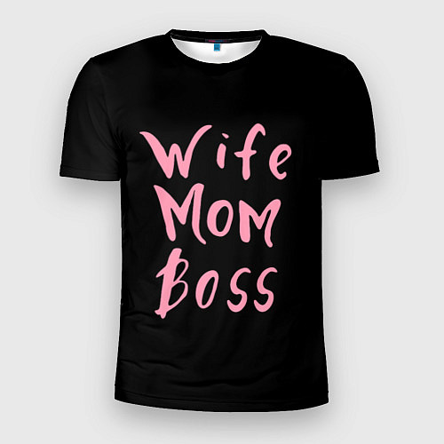 Мужская спорт-футболка Wife Mom Boss / 3D-принт – фото 1