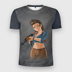 Мужская спорт-футболка Nathan Drake girl from Uncharted by sexygirlsdraw