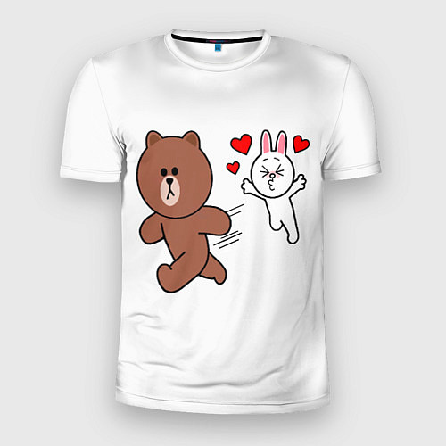 Мужская спорт-футболка От любви не сбежать Plush animal / 3D-принт – фото 1