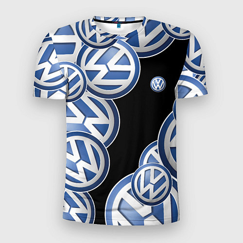 Мужская спорт-футболка Volkswagen logo Pattern / 3D-принт – фото 1