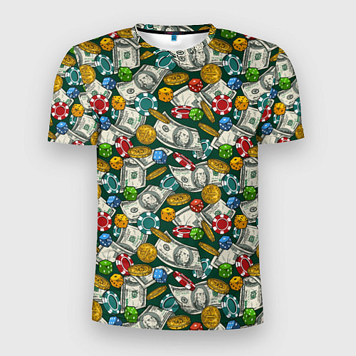 Мужская спорт-футболка Казино - Casino / 3D-принт – фото 1