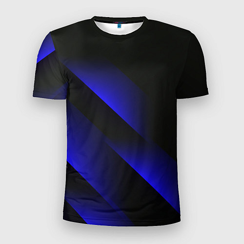 Мужская спорт-футболка Blue Fade 3D Синий градиент / 3D-принт – фото 1