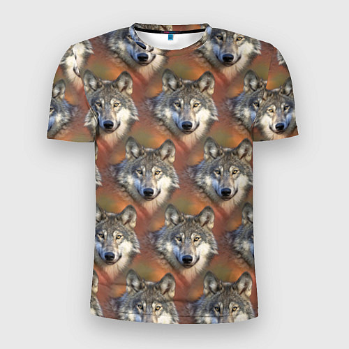 Мужская спорт-футболка Волки Wolfs паттерн / 3D-принт – фото 1
