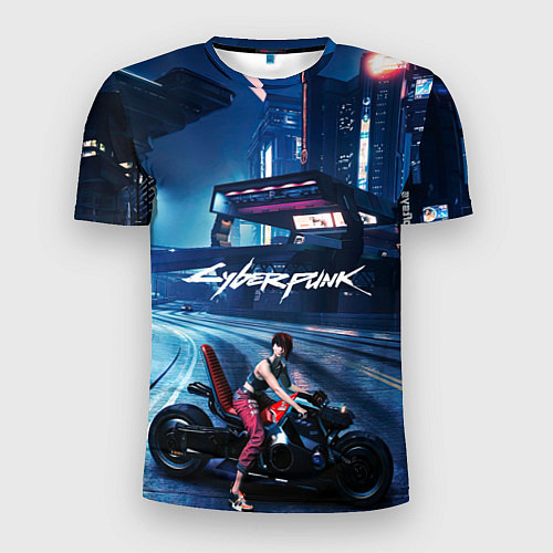 Мужская спорт-футболка Vi на мото Cyberpunk 2077 / 3D-принт – фото 1