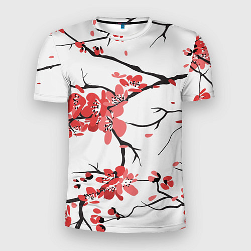 Мужская спорт-футболка Распустившиеся цветы / 3D-принт – фото 1