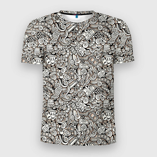 Мужская спорт-футболка Рисованный синематограф / 3D-принт – фото 1